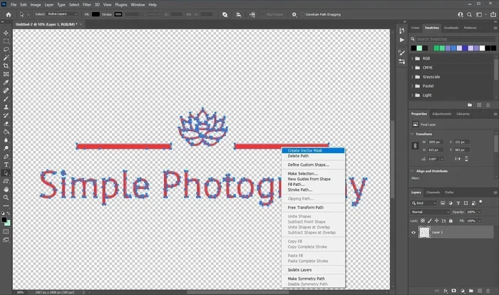 How to Convert Bitmap to Vector Graphics in Photoshop